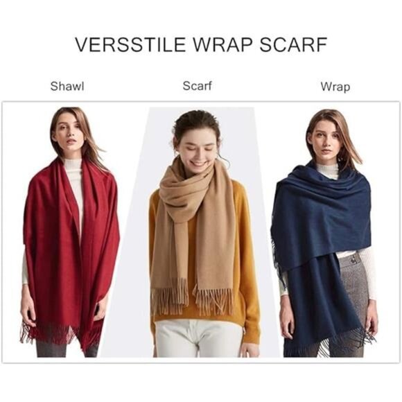 Shawls and Wraps Softable Scarf for Evening Dresses Wedding with Tassels - Picture 6 of 6